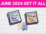 DIGITAL DOWNLOAD To Do List Patch 3 SIZES INCLUDED
