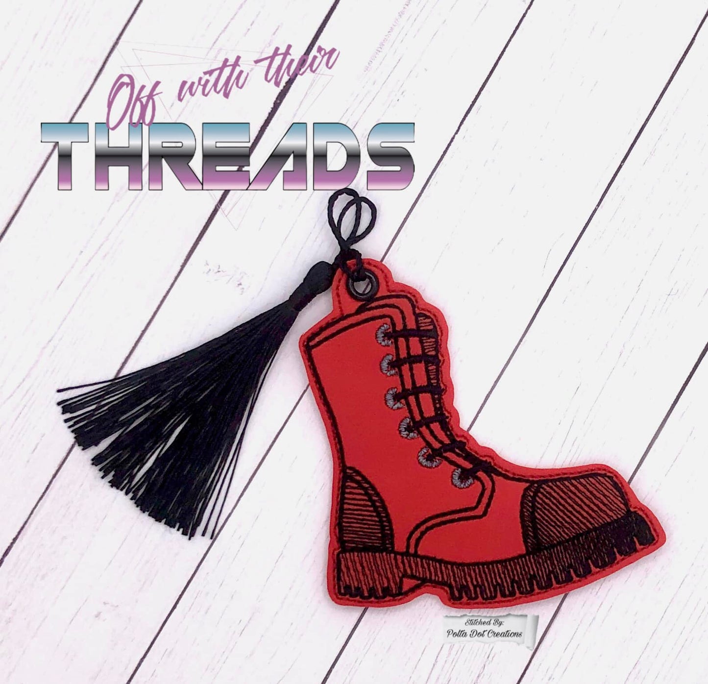 DIGITAL DOWNLOAD Combat Boot Ornament Bookmark Gift Tag