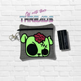 DIGITAL DOWNLOAD 5x5 Applique Zombie Dog Poo Bag Zippered Bag and 4x4 Stand Alone