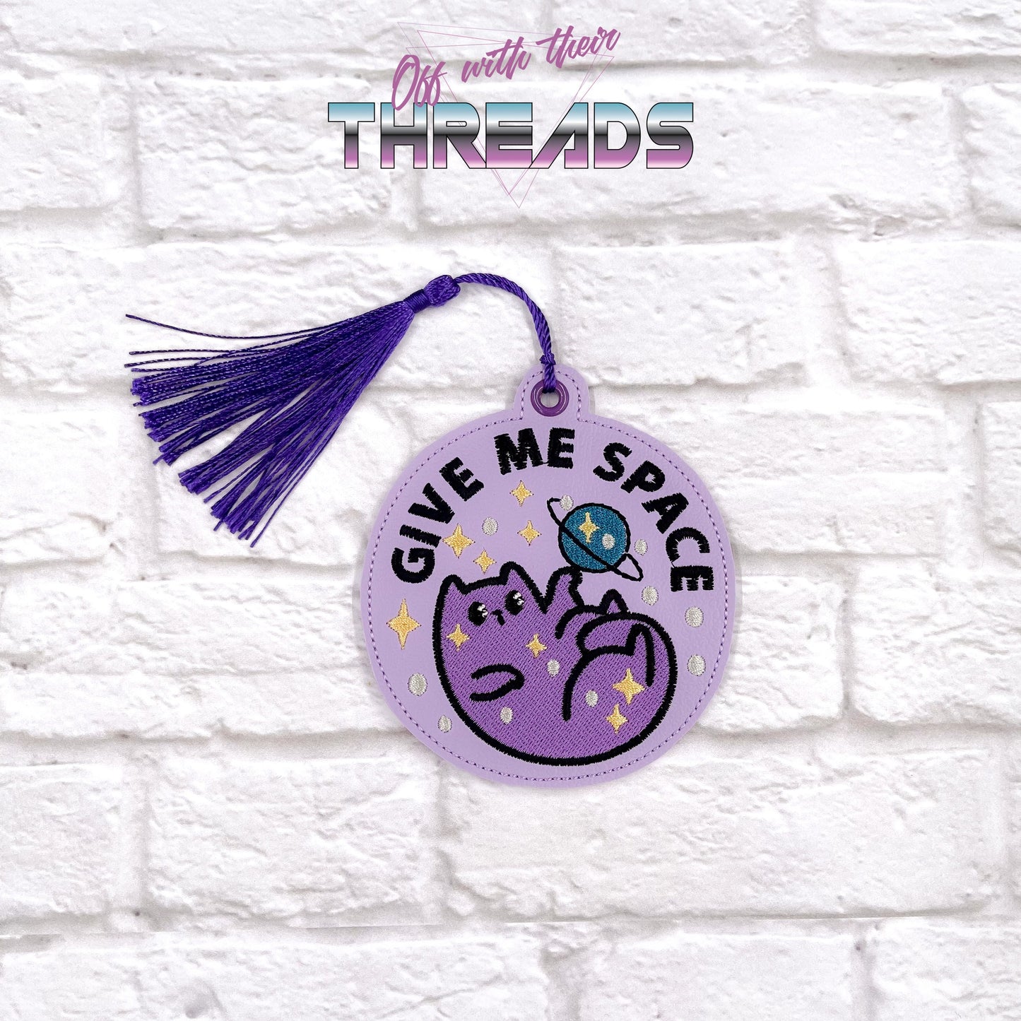 DIGITAL DOWNLOAD Give Me Space Cat Bookmark Ornament Bag Tag