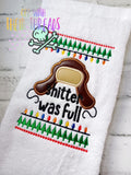 DIGITAL DOWNLOAD Shitter Was Full Applique Design Set 3 SIZES INCLUDED