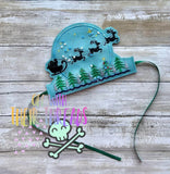 DIGITAL DOWNLOAD 3D Shaker Santa Snow Globe LED Candle Wrap Holder