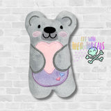 DIGITAL DOWNLOAD Snuggly Valentine Bear Plush Stuffie 6 SIZES INCLUDED