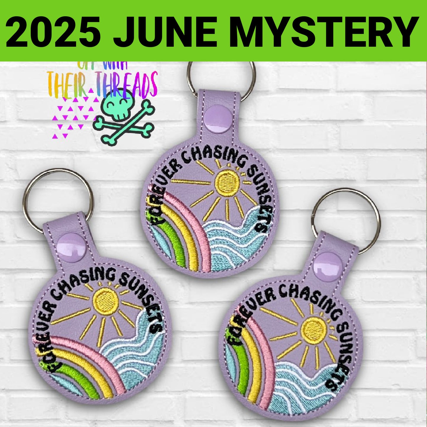 DIGITAL DOWNLOAD Chasing Sunsets Snap Tab Keychain
