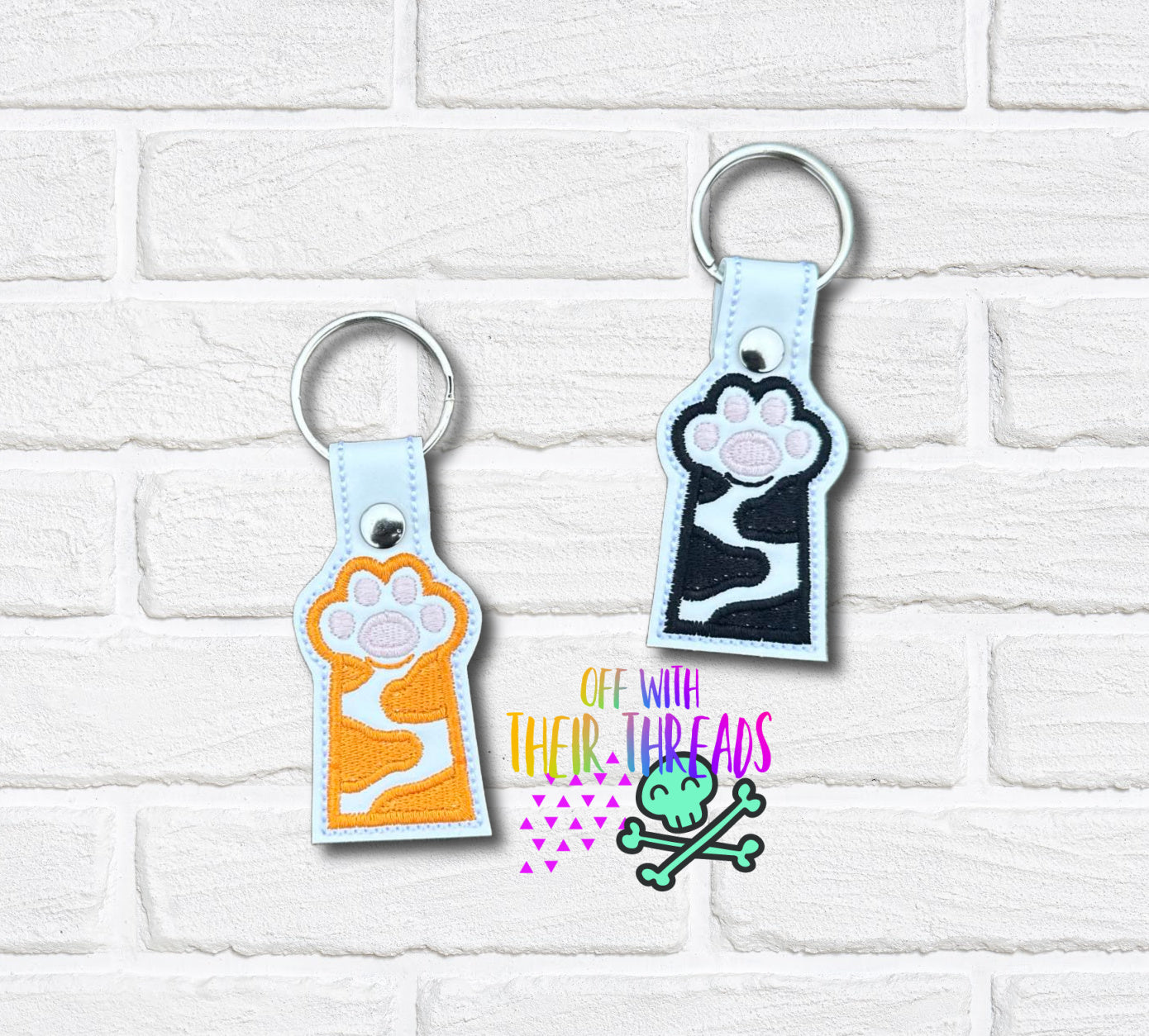 DIGITAL DOWNLOAD Cat Paw Snap Tab Key Chain