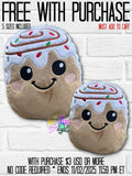 DIGITAL DOWNLOAD Applique Cinnamon Roll Plush 5 SIZES INCLUDED