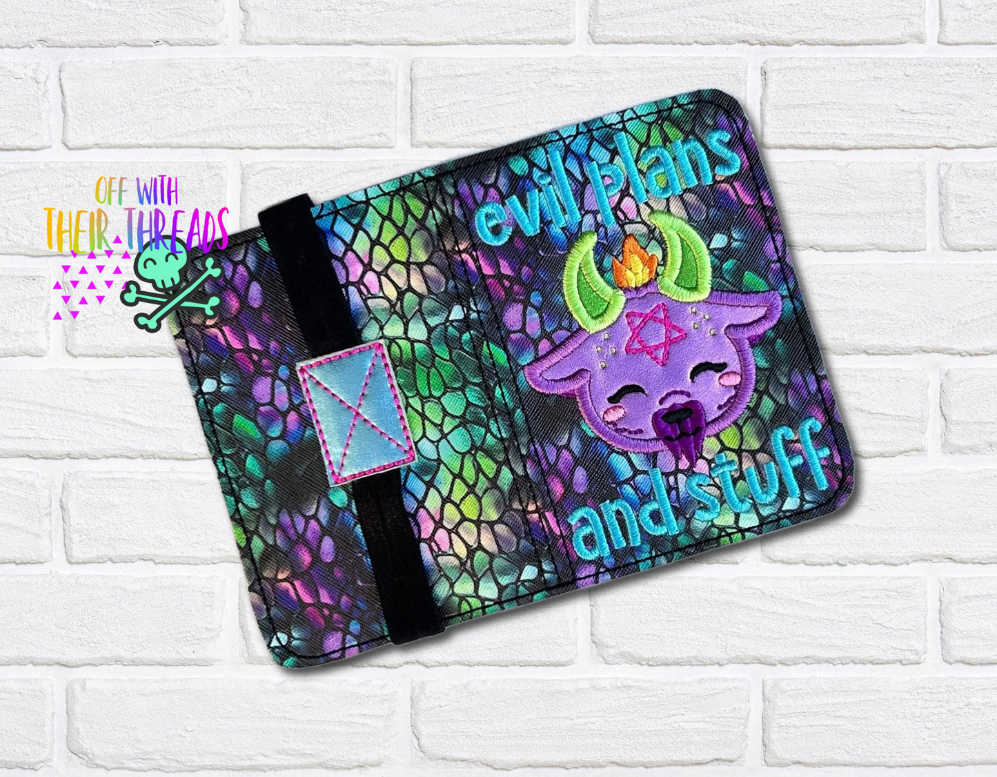 DIGITAL DOWNLOAD 5x7 Applique Evil Plans And Stuff Mini Composition Notebook Cover