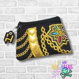 DIGITAL DOWNLOAD Applique Golden Clutch Applique Zipper Bag Lined and Unlined