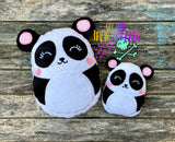 DIGITAL DOWNLOAD Applique Panda Plush Set 5 SIZES INCLUDED