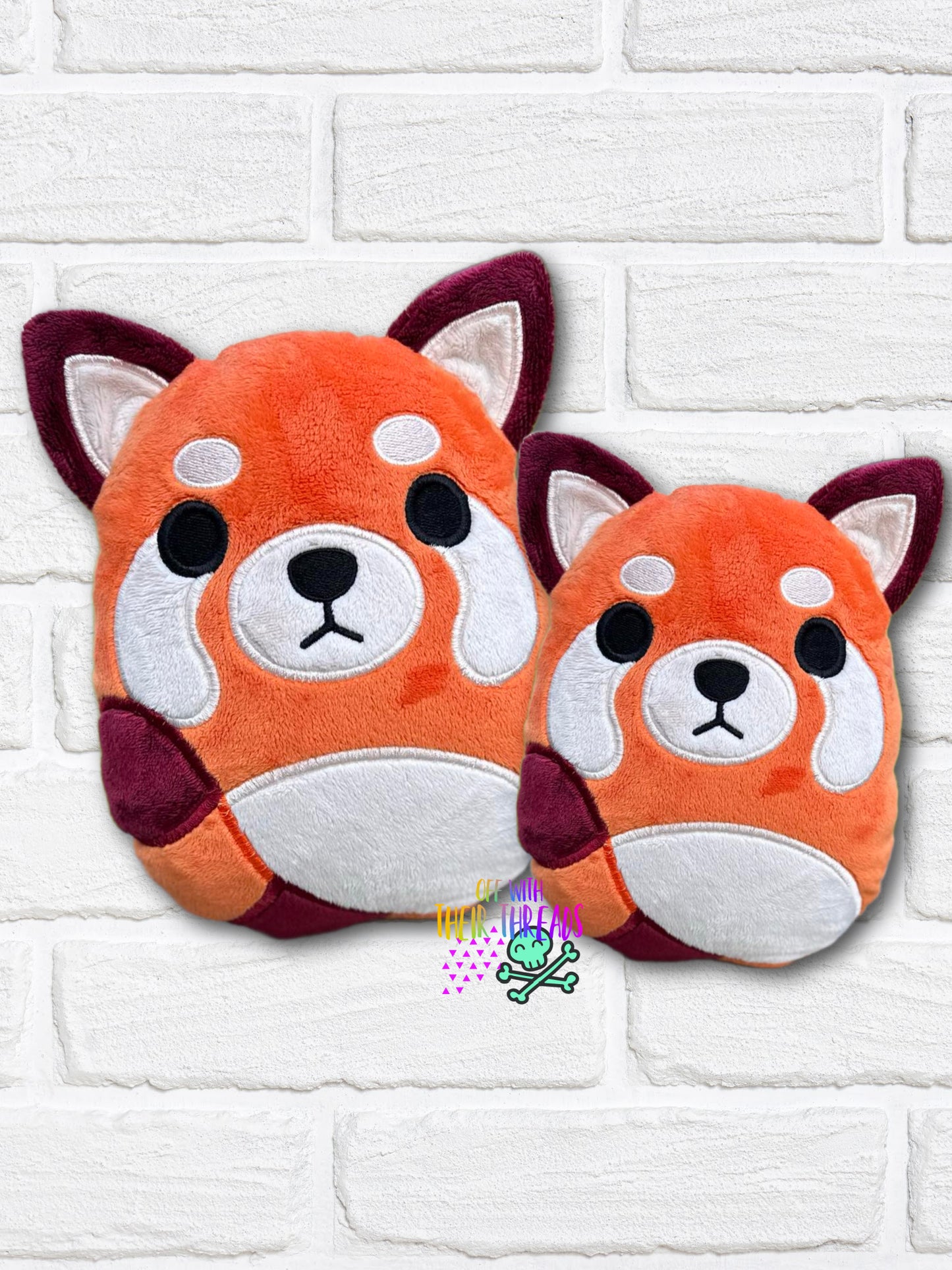 DIGITAL DOWNLOAD Applique Red Panda Plush 5 SIZES INCLUDED