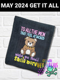 DIGITAL DOWNLOAD Try Smiling More Goth Bear 5 SIZES INCLUDED