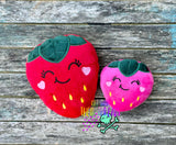 DIGITAL DOWNLOAD Applique Strawberry Plush Set 5 SIZES INCLUDED