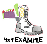 DIGITAL DOWNLOAD Oversized Combat Boot Feltie 5 SIZES INCLUDED