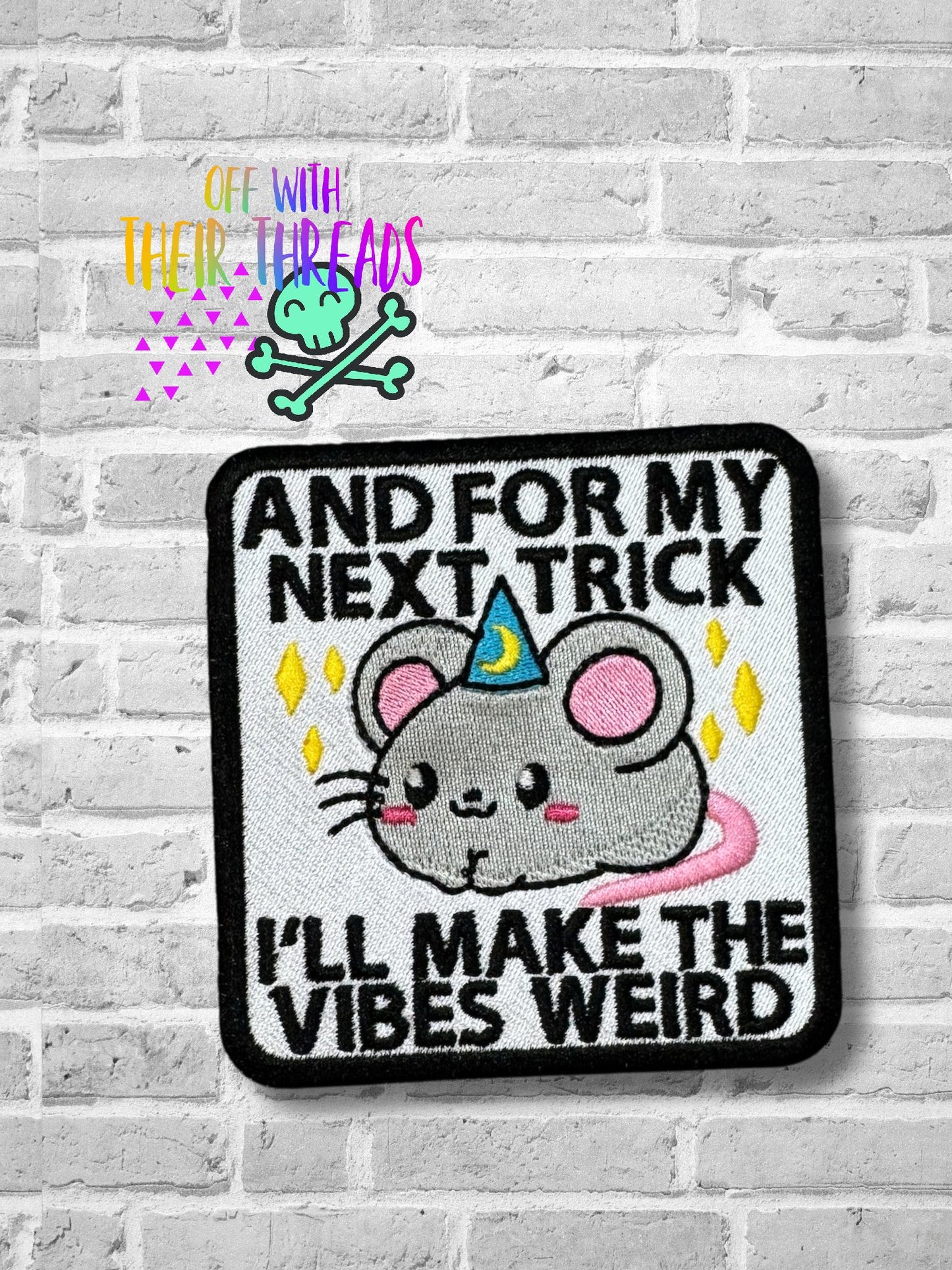 DIGITAL DOWNLOAD Weird Vibes Patch 3 SIZES INCLUDED
