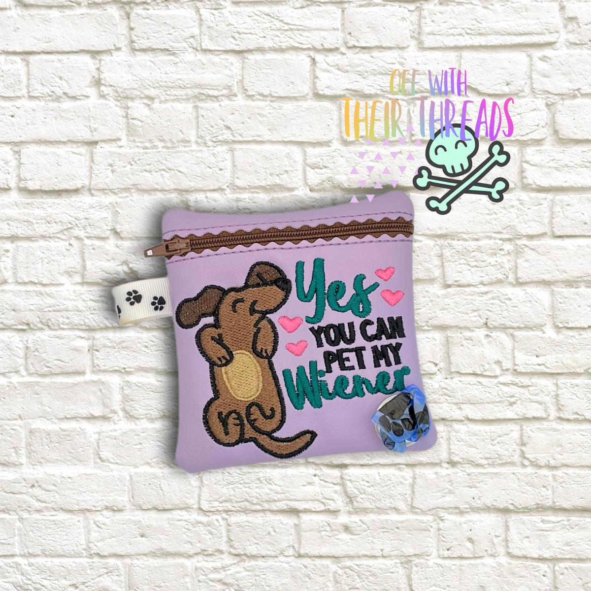 Digital Download 5x5 You Can Pet My Wiener Poo Bag Holder Off With