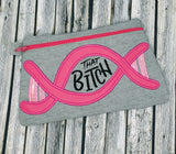 DIGITAL DOWNLOAD DNA Test Applique Clutch