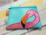 DIGITAL DOWNLOAD Majestically Awkward Flamingo Applique Clutch OWTT