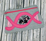 DIGITAL DOWNLOAD DNA Test Applique Clutch