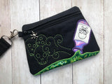 DIGITAL DOWNLOAD Applique Poison Bottle Clutch Zippered Bag