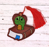 DIGITAL DOWNLOAD Book Worm Set Snap Tab Bookmark Eyelet Charm