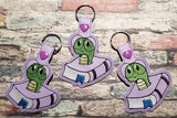 DIGITAL DOWNLOAD Book Worm Set Snap Tab Bookmark Eyelet Charm