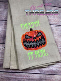 DIGITAL DOWNLOAD Creepin' It Real Jack O Lantern Applique Set 6 SIZES INCLUDED