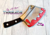 DIGITAL DOWNLOAD Applique Cleaver Horror Zipper Bag 2 HOOPINGS 4 SIZES