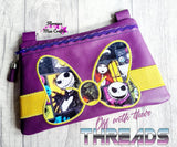 DIGITAL DOWNLOAD Applique Bow Zipper Bag Lined and Unlined