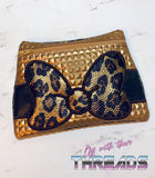 DIGITAL DOWNLOAD Applique Bow Zipper Bag Lined and Unlined