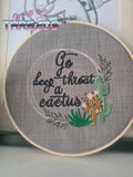 DIGITAL DOWNLOAD ITH Snarky Cactus Design Set 2 Sizes and 2 Versions included