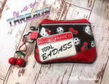 DIGITAL DOWNLOAD Total Badass Clutch Applique Zipper Bag Lined and Unlined