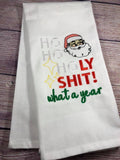 DIGITAL DOWNLOAD 4x4 Ho Ho Ho What A Year Santa Sketch Design 2 SIZES INCLUDED