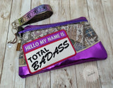 DIGITAL DOWNLOAD Total Badass Clutch Applique Zipper Bag Lined and Unlined
