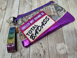 DIGITAL DOWNLOAD Total Badass Clutch Applique Zipper Bag Lined and Unlined