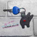 DIGITAL DOWNLOAD Frenchie Bum Snap Tab Key Chain