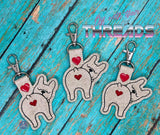 DIGITAL DOWNLOAD Frenchie Bum Snap Tab Key Chain