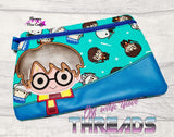 DIGITAL DOWNLOAD Applique Wizard Boy Clutch Zipper Bag Lined and Unlined