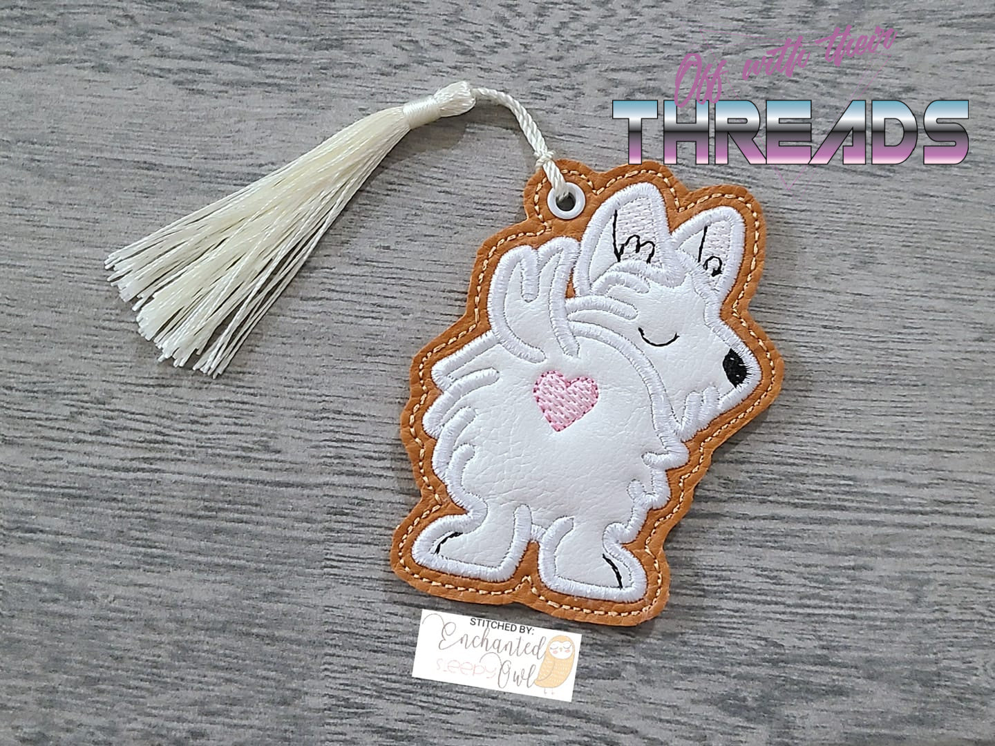 DIGITAL DOWNLOAD Applique Scottish Terrier Bookmark Gift Tag Ornament