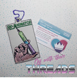 DIGITAL DOWNLOAD 5x7 Re-Animator Vaccination Card Holder ID Gift Card Vaccine 2 SIZES Eyelet and Snap Tab Options