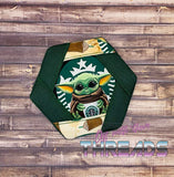 DIGITAL DOWNLOAD Quilted Hexagon Mug Rug 7 SIZES INCLUDED ENVELOPE AND TURN HOLE OPTIONS