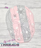 DIGITAL DOWNLOAD Quilted Skull Mug Rug 4 Sizes Included ENVELOPE AND TURN HOLE OPTIONS