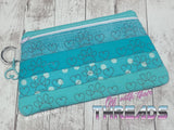 DIGITAL DOWNLOAD Quilted Paw Clutch Applique Zipper Bag LINED
