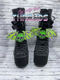 DIGITAL DOWNLOAD ITH 5x7 Skull Wings Shoe Boot Lace on Charms