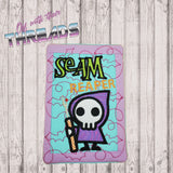 DIGITAL DOWNLOAD Applique Seam Reaper Mini Quilt Hot Pad Mug Rug 5 SIZES INCLUDED ENVELOPE AND TURN HOLE OPTIONS