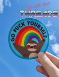 DIGITAL DOWNLOAD Rainbow Sloth Patch 3 SIZES INCLUDED