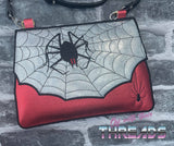 DIGITAL DOWNLOAD Applique Arachnid Spider Web Envelope Clutch  Lined and Unlined