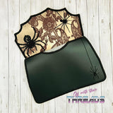 DIGITAL DOWNLOAD Applique Arachnid Spider Web Envelope Clutch  Lined and Unlined
