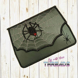 DIGITAL DOWNLOAD Applique Arachnid Spider Web Envelope Clutch  Lined and Unlined