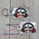 DIGITAL DOWNLOAD Not Today Vecna Snap Tab Key Chain Eyelet Charm