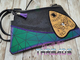 DIGITAL DOWNLOAD Planchette Clutch Applique Zipper Bag Lined and Unlined